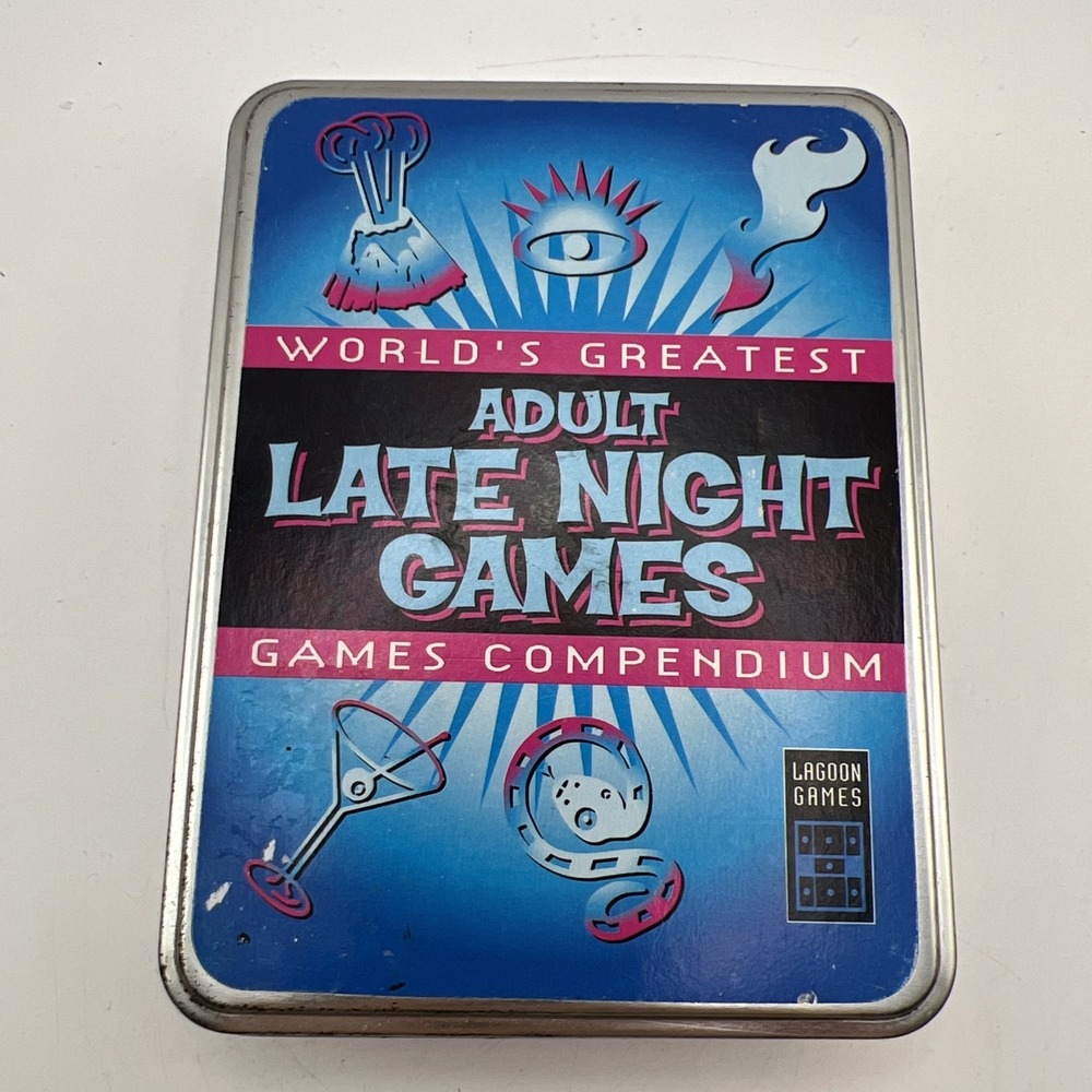 Vintage Tin Card Game: 21 Adult Late Night Games by Lagoon Games-Rare-Complete